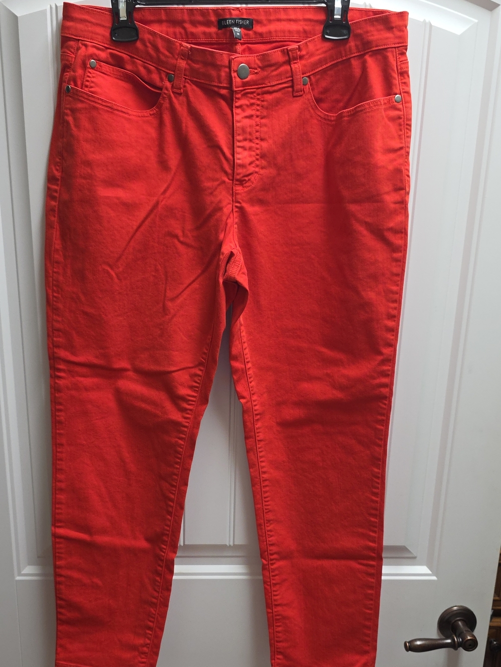 Eileen Fisher Womens Chinos in Bright Red 14